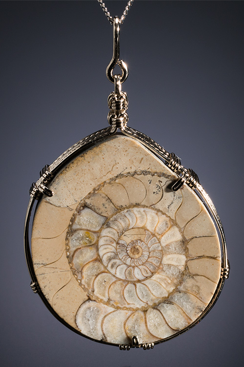 White Ammonite Small Jewelry Photo