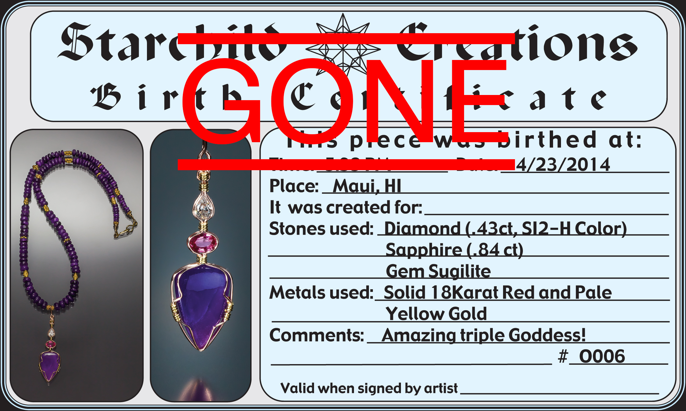 large certificate photo