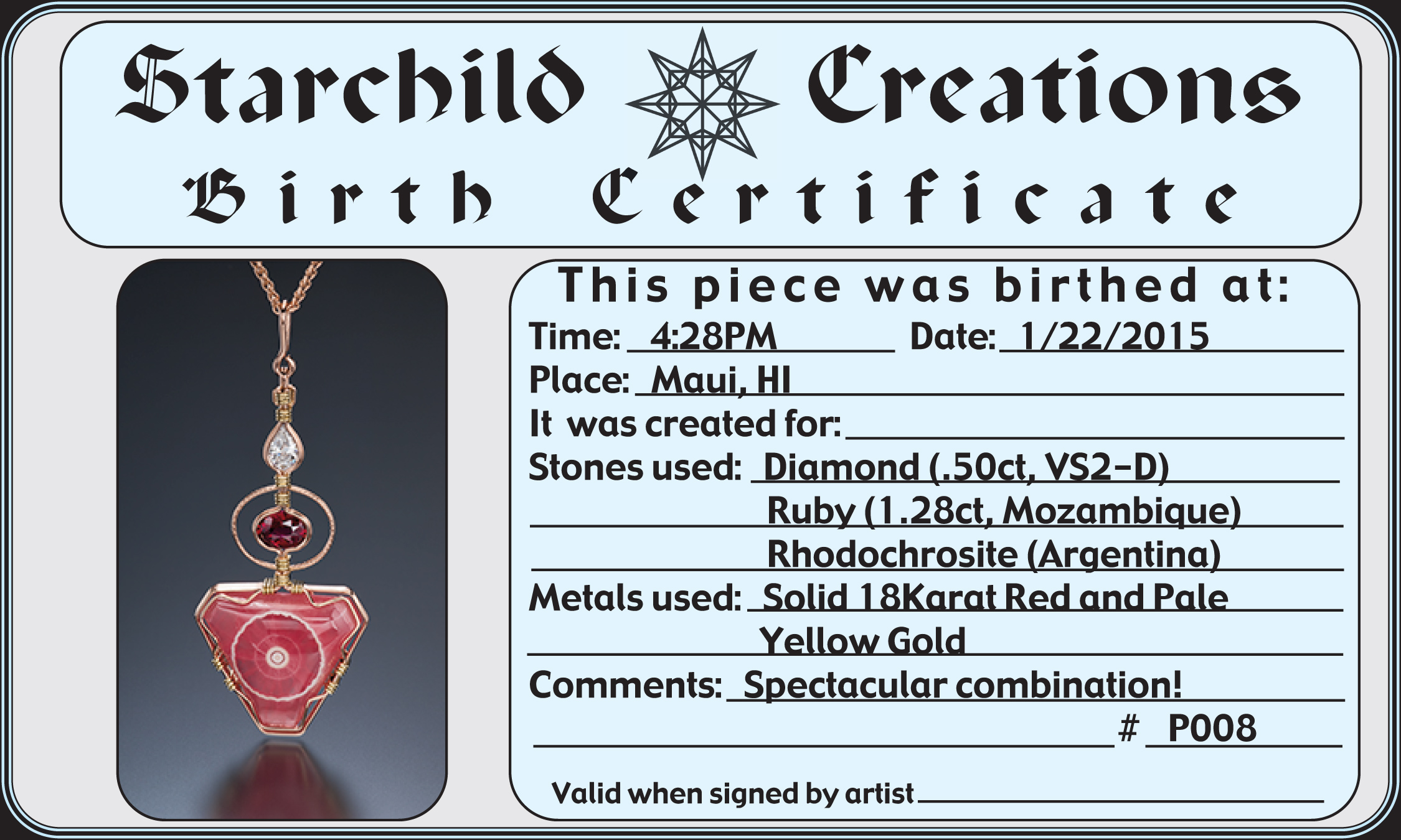 large certificate photo