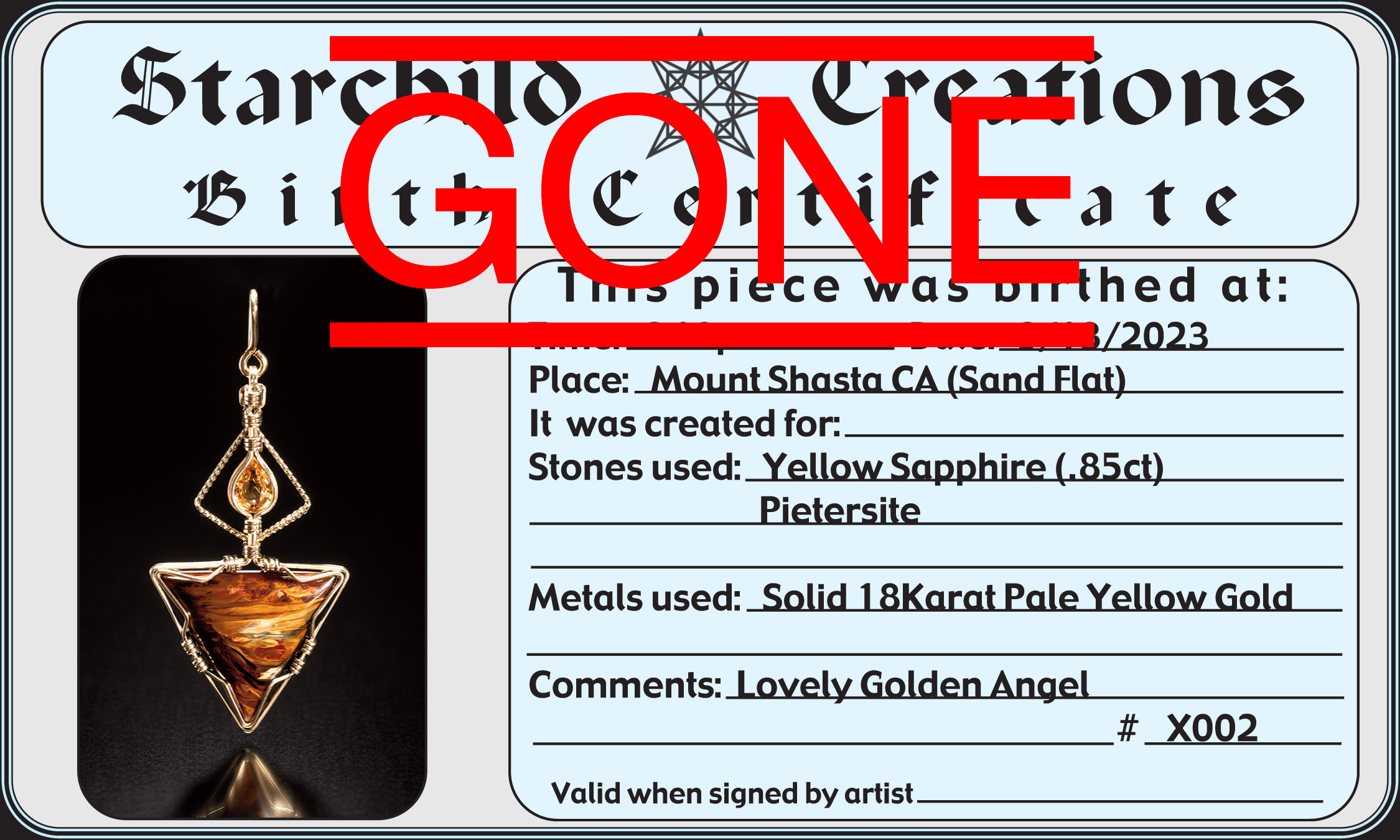 large certificate photo