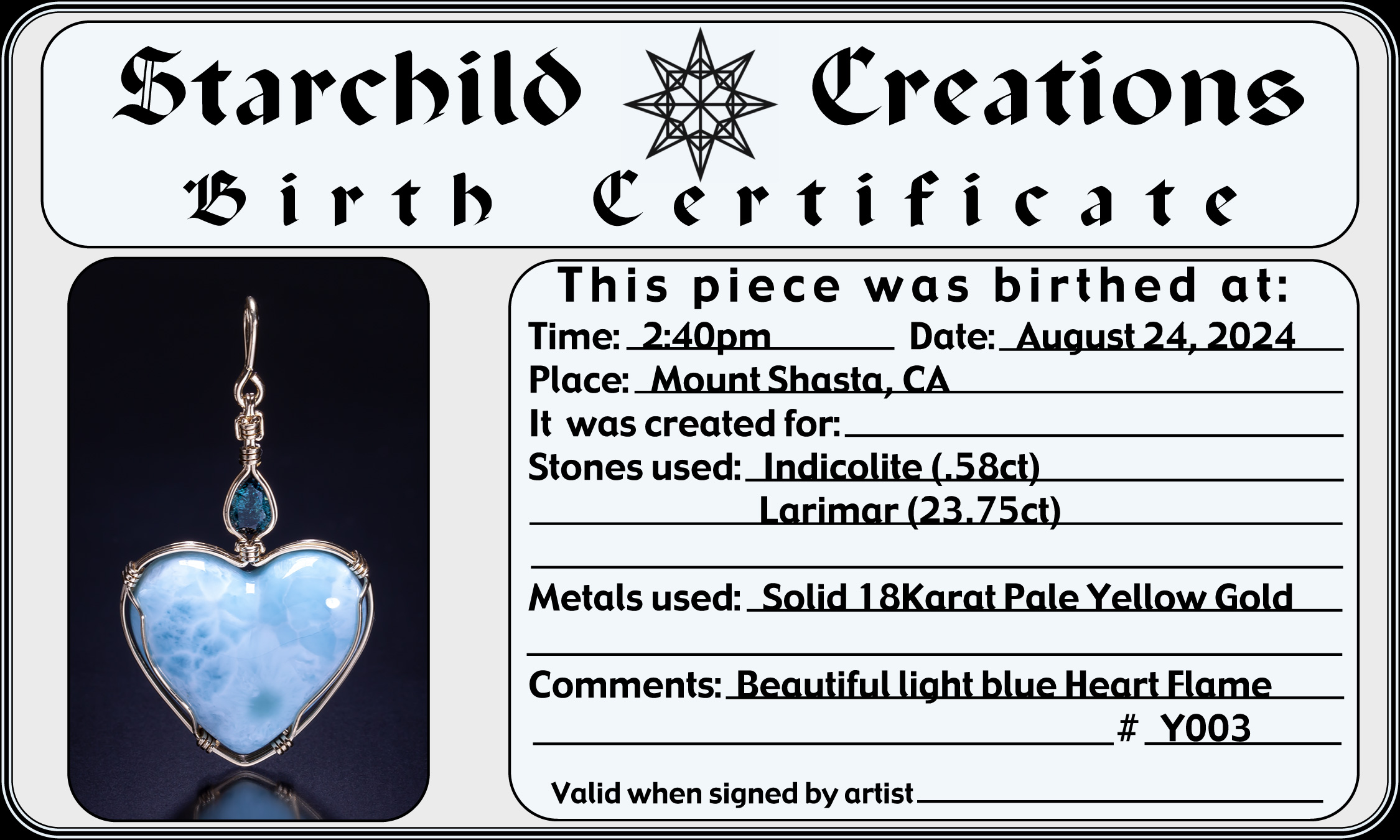 large certificate photo