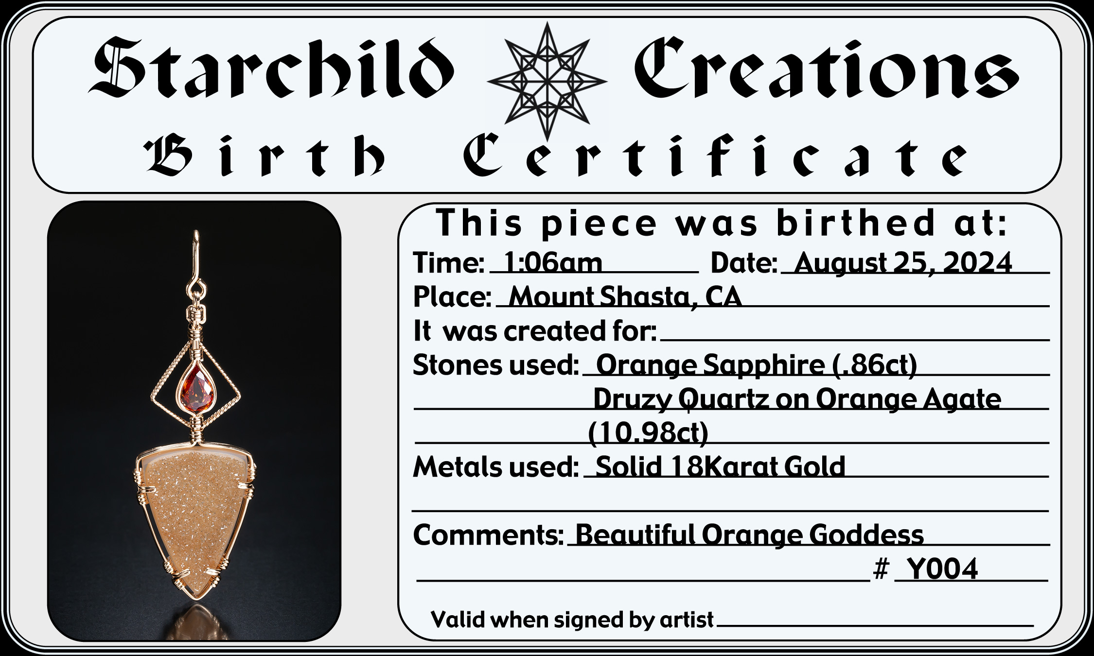 large certificate photo